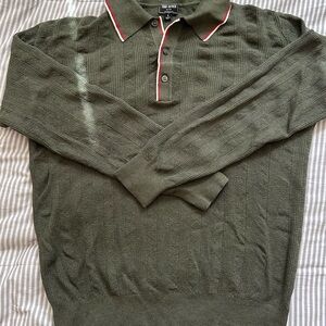Todd Snyder Large Green Polo Sweater